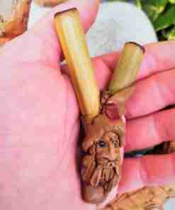Kuripe Bambu Totem Mago Folletto Amuleto Pietre potenti