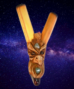 Kuripe Bambu Totem AQUILA Amuleto con pietre potenti Kuripe Totem Aquila e pietre potentiKuripe Totem Aquila e pietre potenti
