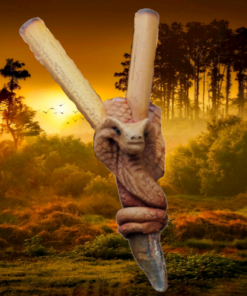 Kuripe Bambu Totem COBRA Amuleto con Pietre potenti Kuripe Totem COBRA Amuleto con Pietre potenti