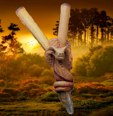 Kuripe Bambu Totem COBRA Amuleto con Pietre potenti Kuripe Totem COBRA Amuleto con Pietre potenti