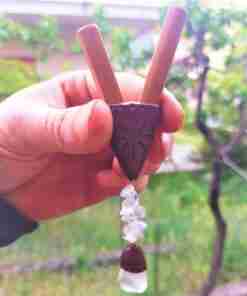 Kuripe Bambu Pendente Quarzo Bianco Kuripe-bambu co pietraPendente Quarzo bianco