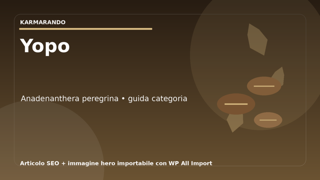 Yopo (Anadenanthera peregrina): guida alla categoria, qualità dei semi e ricerca etnobotanica Yopo (Anadenanthera peregrina): guida alla categoria, qualità dei semi e ricerca etnobotanica