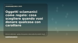 Oggetti sciamanici come regalo: cosa scegliere quando vuoi donare qualcosa con carattere
