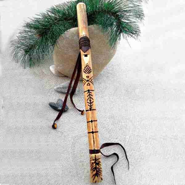 Flauto Siyotanka Vischio Flauto-Siyotanka-Vischio-Homemade-Nativo-Sciamanico-Pentagonale-Con-Custodia-5
