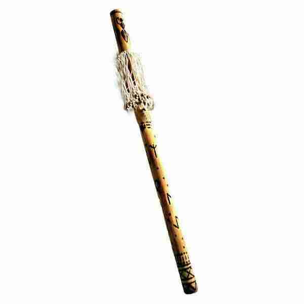 Sonaglio RainStick Shaman in Bamboo, Fatto a Mano con Rune Norreniche Loki Sonaglio RainStick Shaman in Bamboo, Fatto a Mano con Rune Norreniche Loki - immagine 4